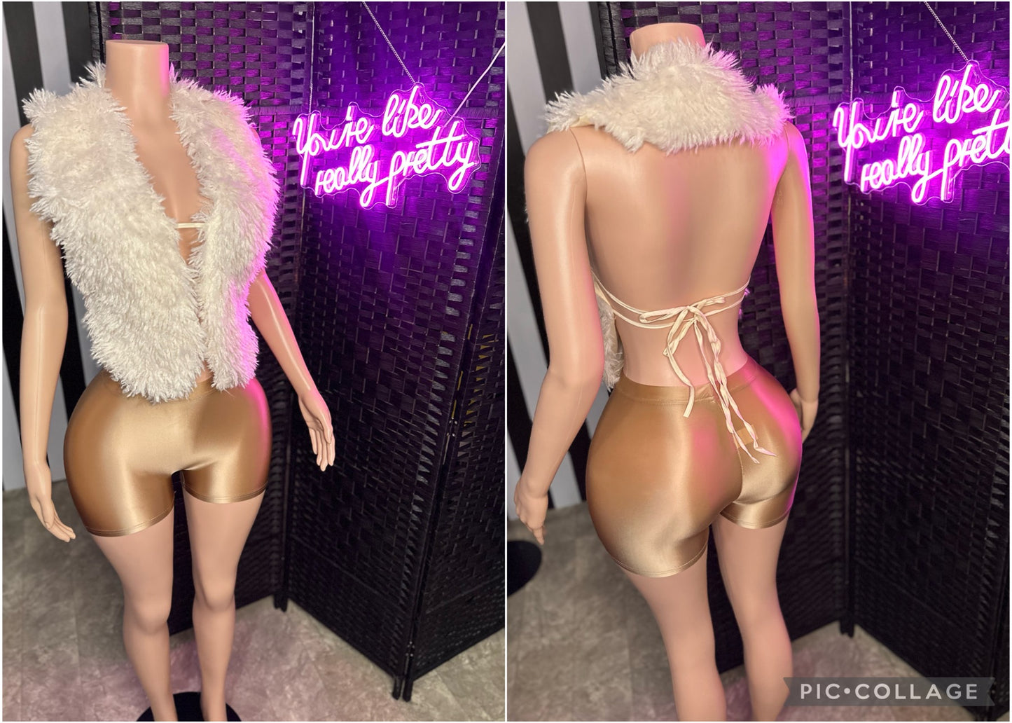 Gold Spandex Shorts