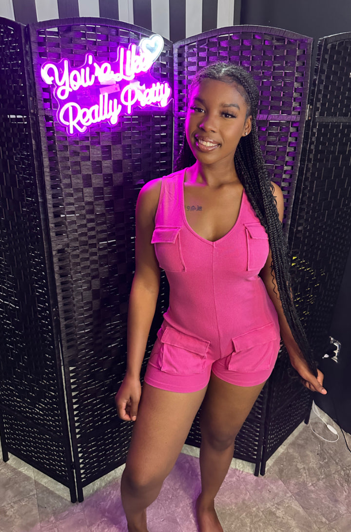 Washed Ribbed Rompers