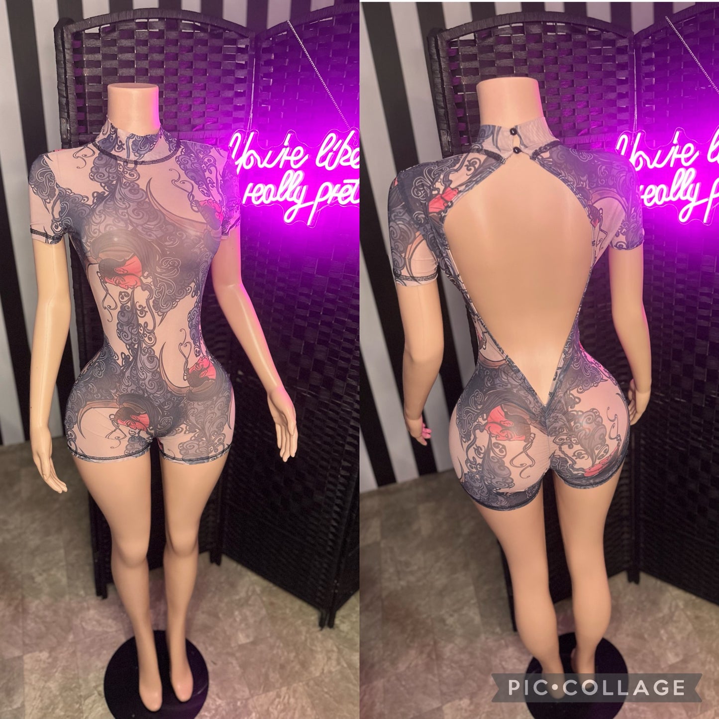 Devilish Mesh Romper