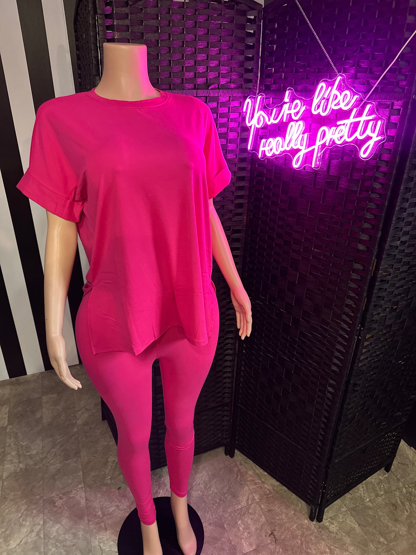 Hot Pink Comfy Legging Set