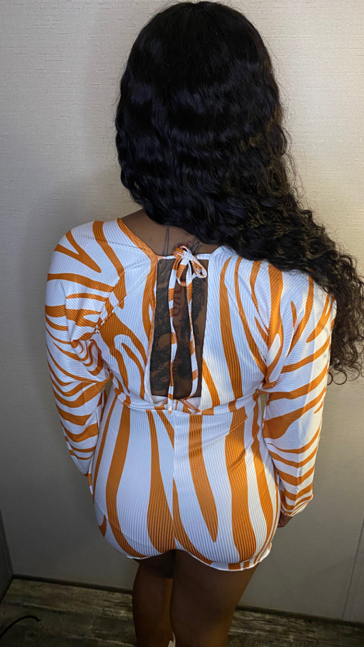 Golden Stripe Romper