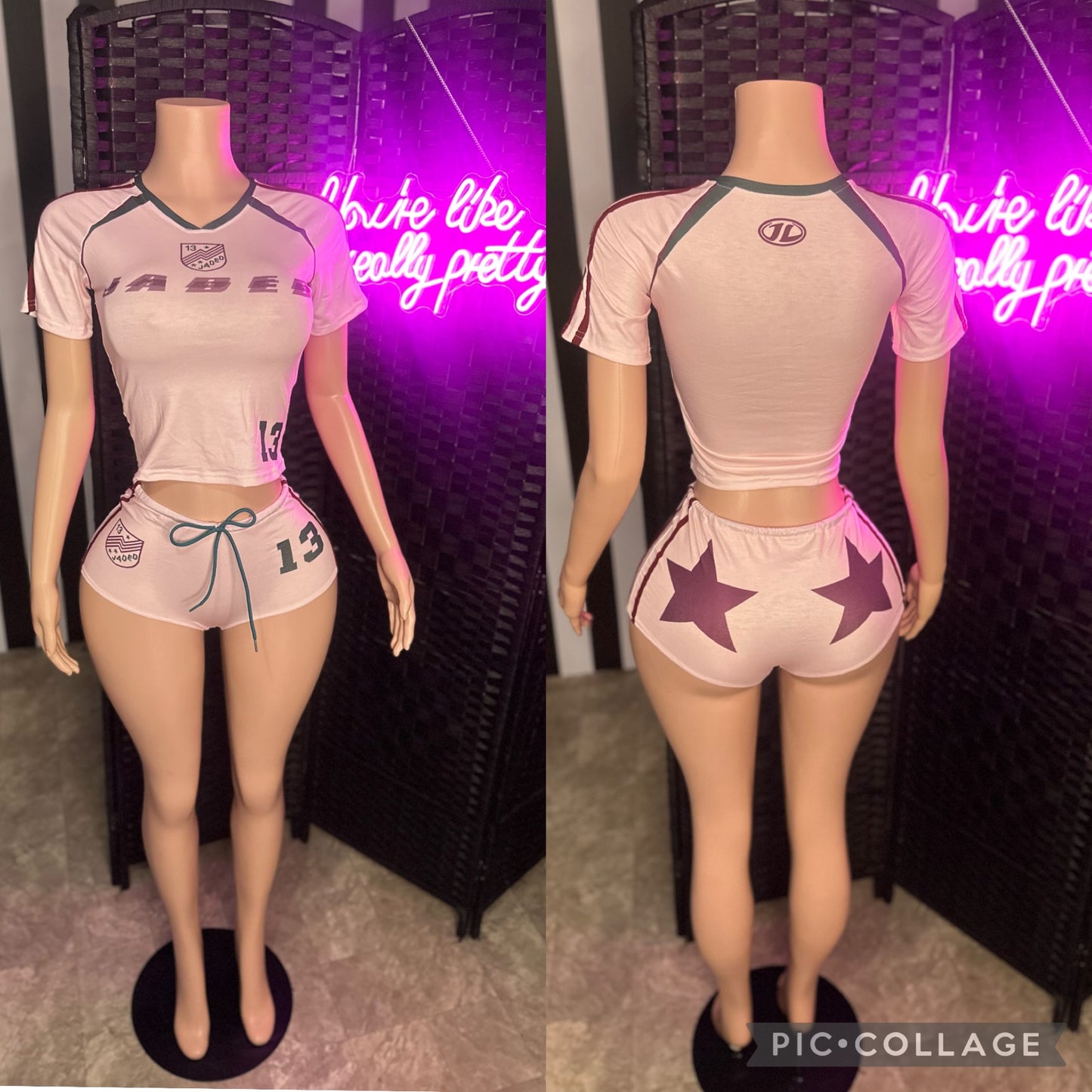 Pink 2pc Jaded Set