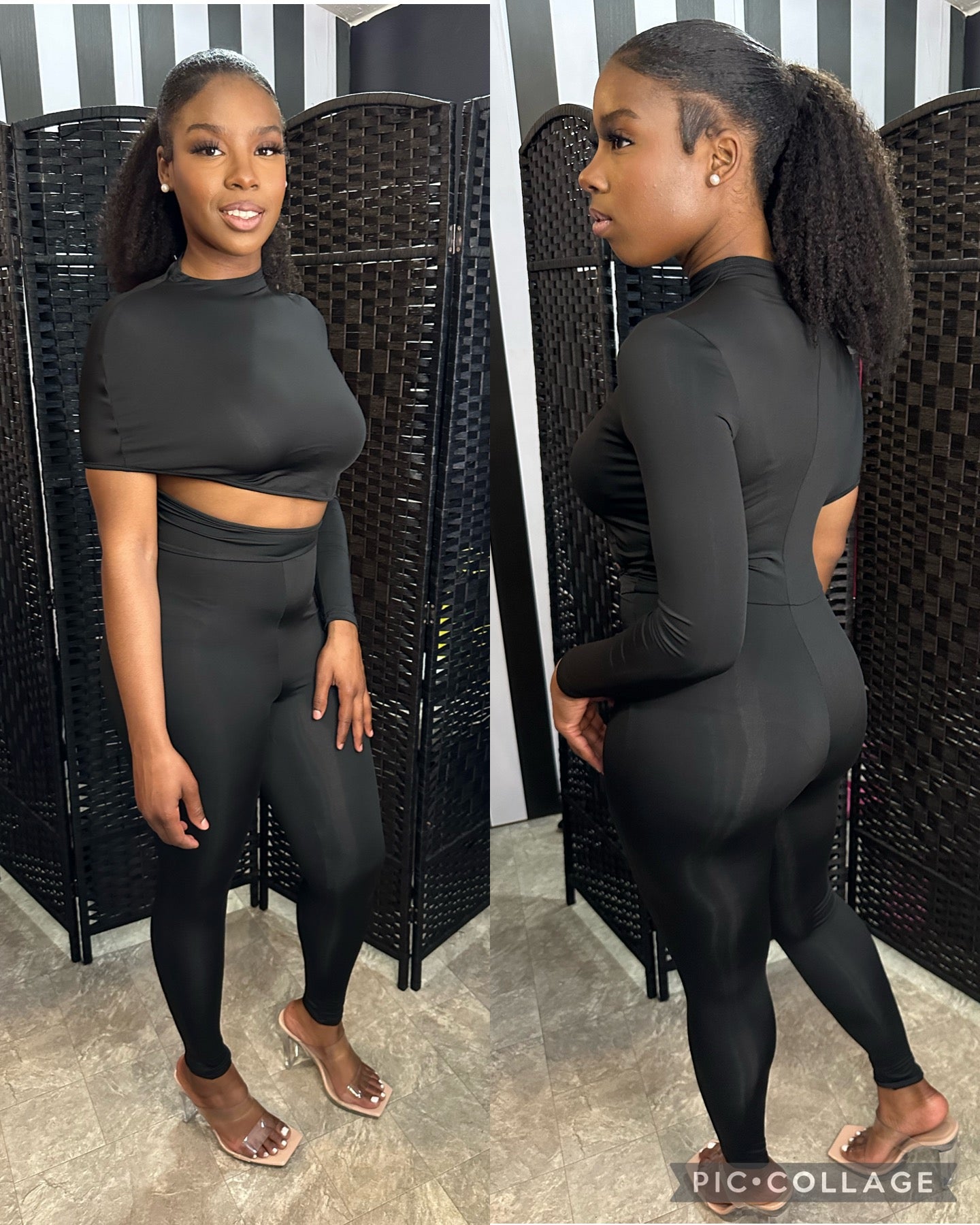 Black “First Class” Jumpsuit