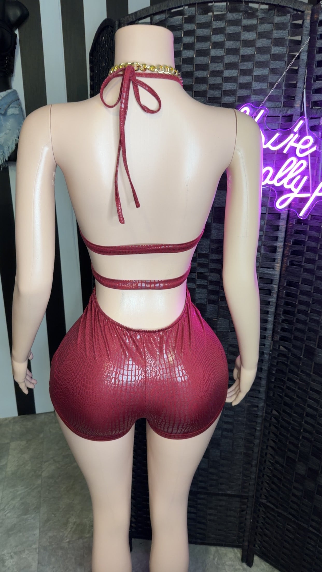 Maroon Romper