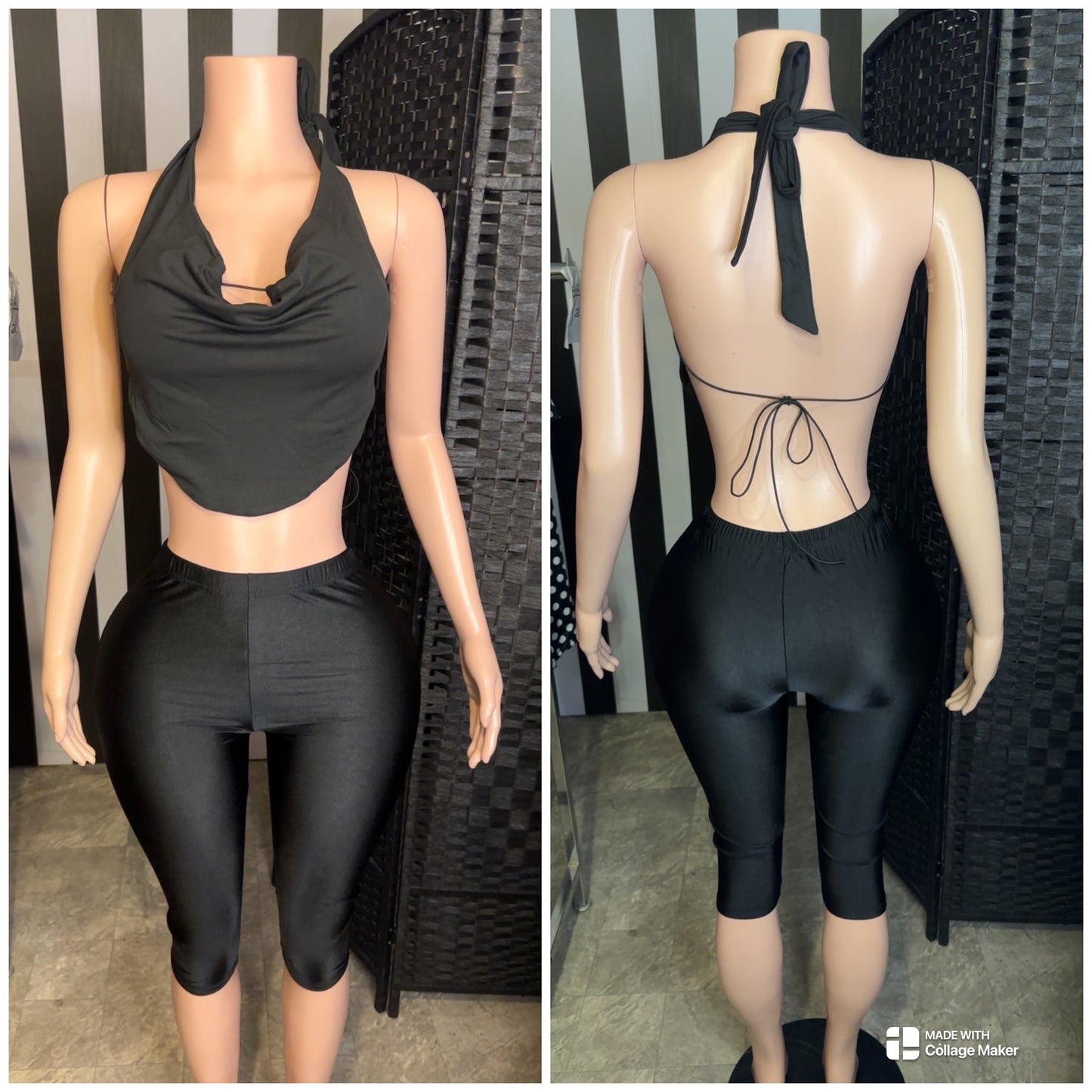 Black Scarf 2pc Set