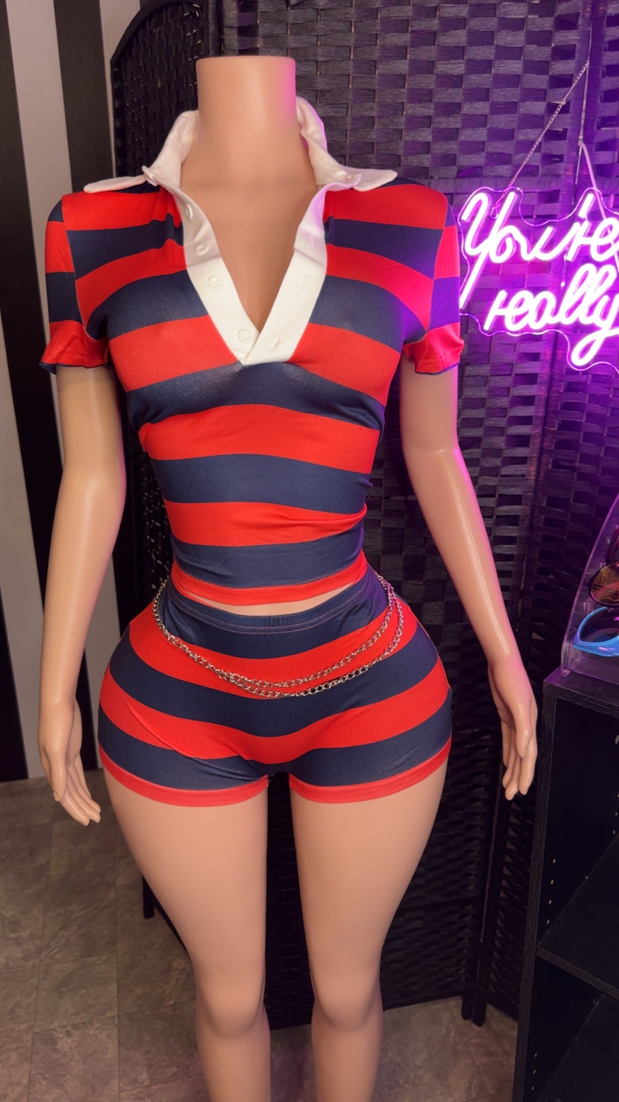 Red Stripe 2pc Set