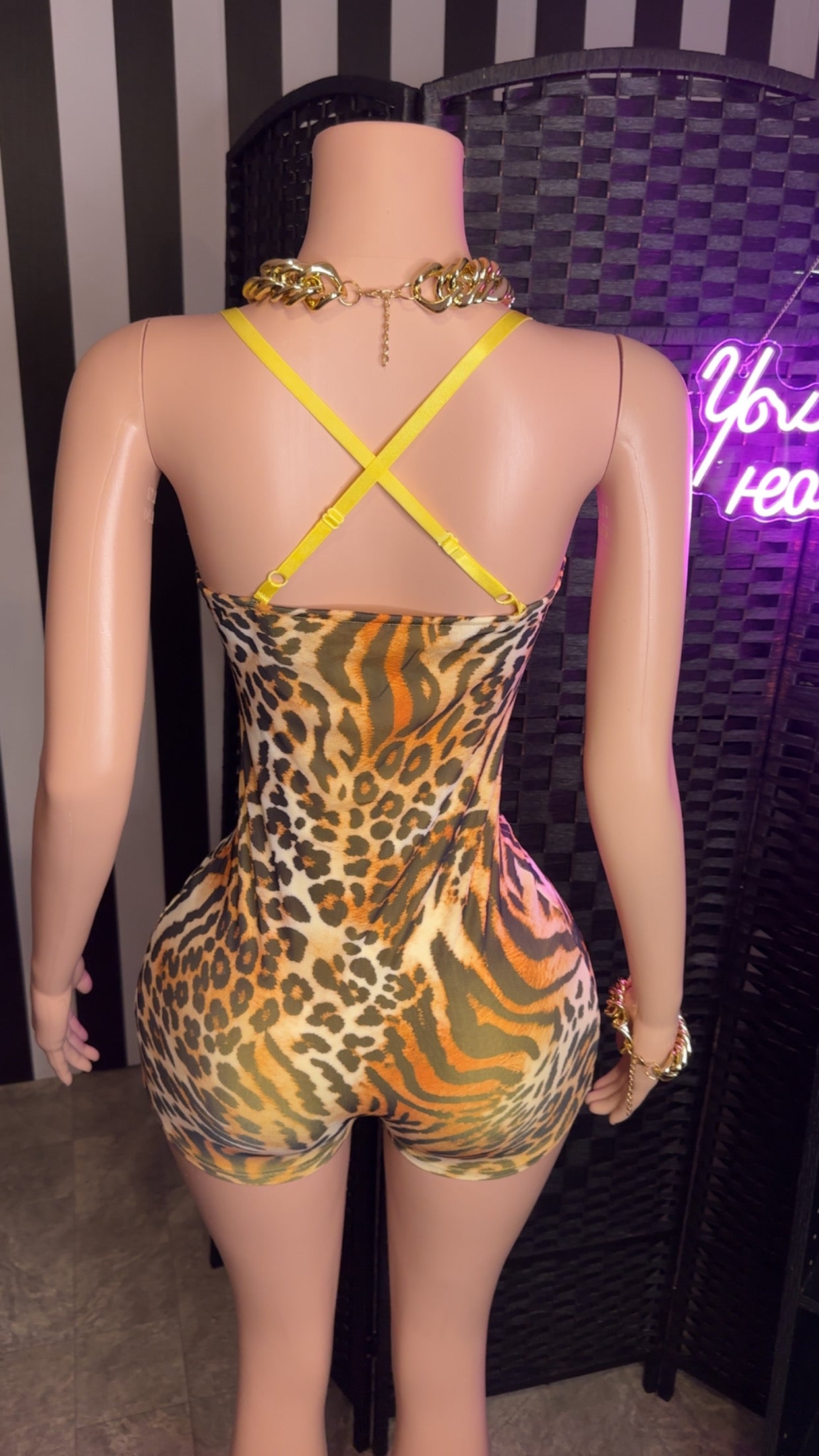 Leopard Bralette Romper