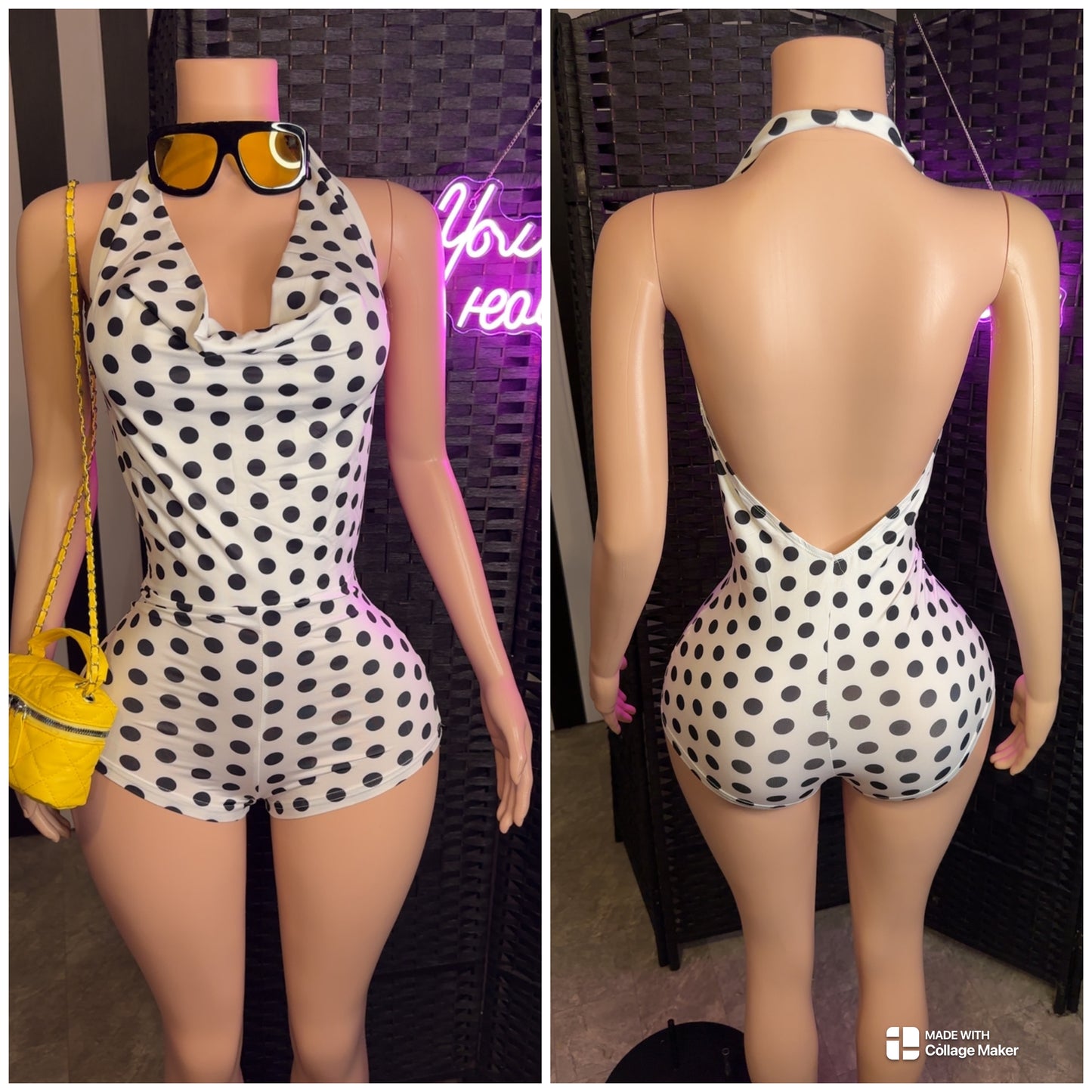 White PD Romper
