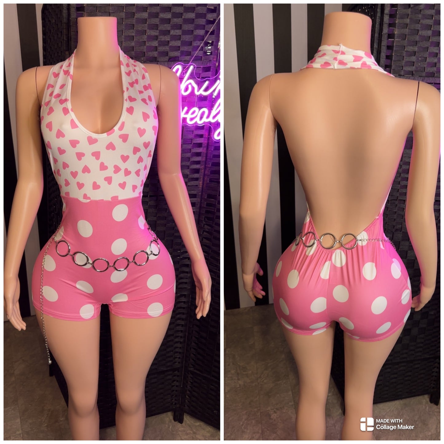 Pink Heart Romper