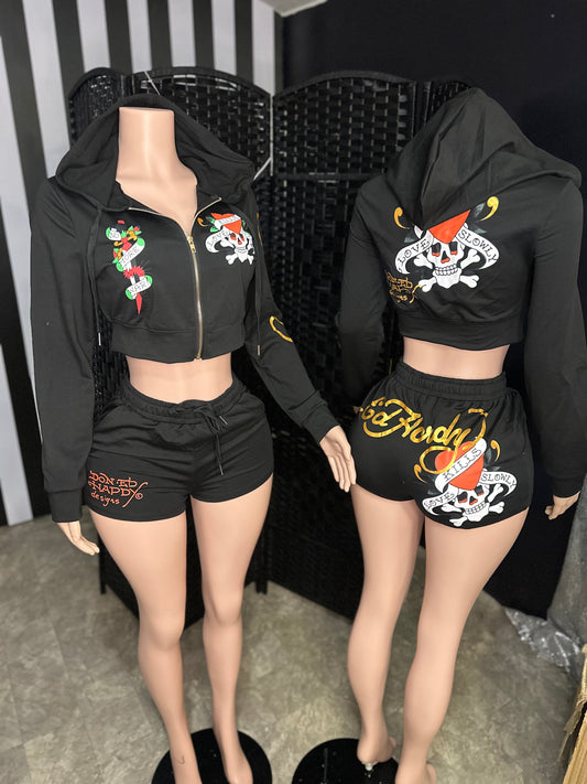 Black EH 2pc Short Set