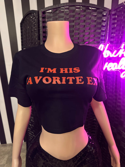 “His Fav” T-shirt Black