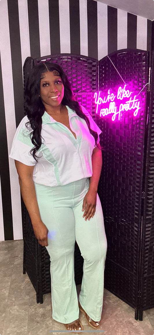 Mint & White 2pc Comfy Set