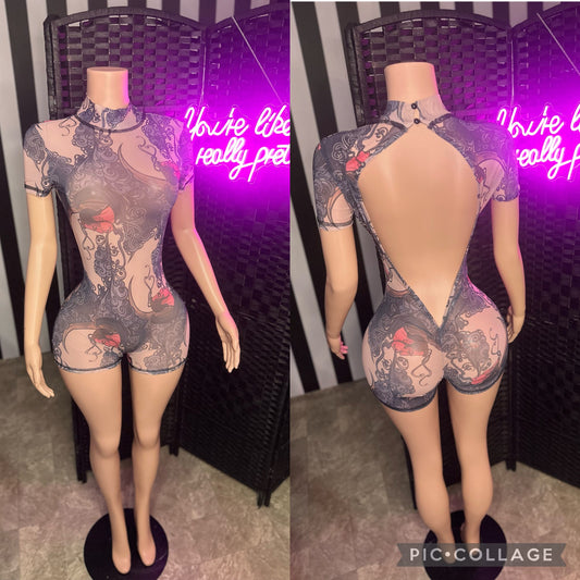 Devilish Mesh Romper