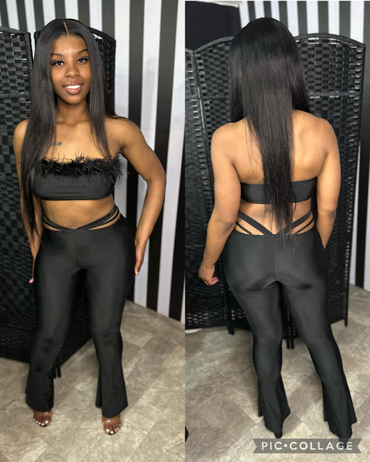 Black 2pc Fur Set
