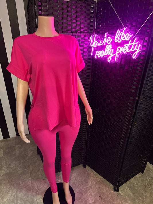 Hot Pink Comfy Legging Set