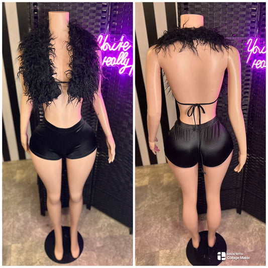 Black 2pc Fur Set