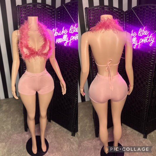 Pink Fur 2pc Set