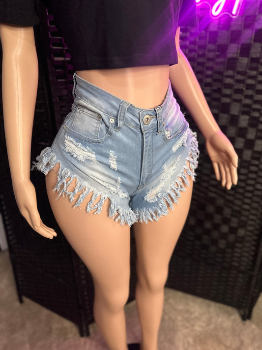 Denim High Waist Shorts