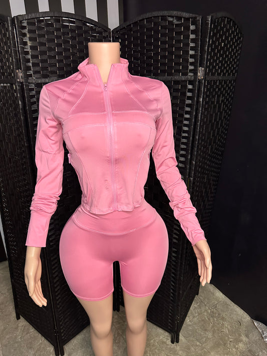 Pink LuLu Short Set