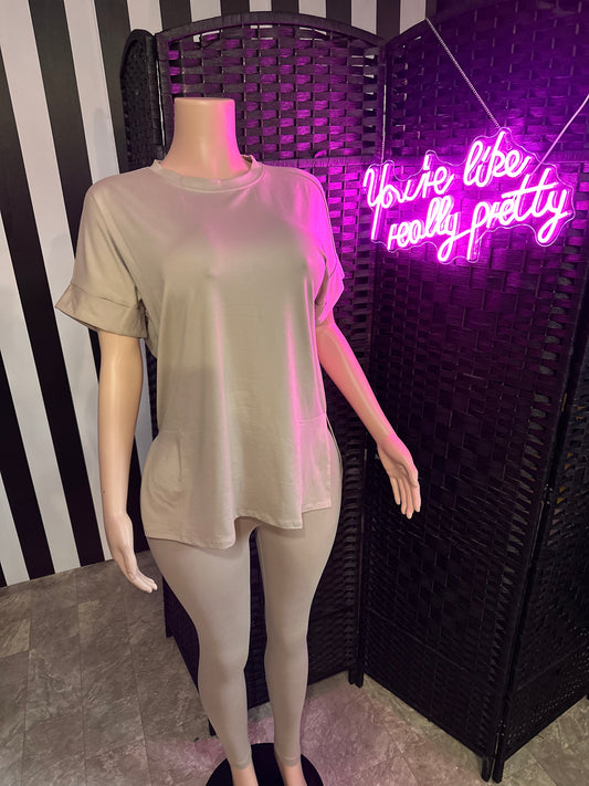 Oatmeal Comfy Legging Set