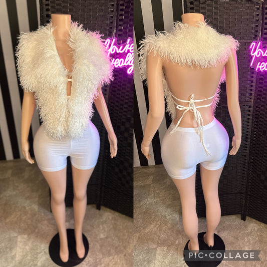 White Fur 2pc Set