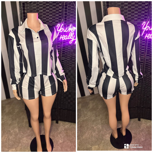 Black Stripe 2pc Set