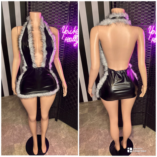 Black Fur Dress