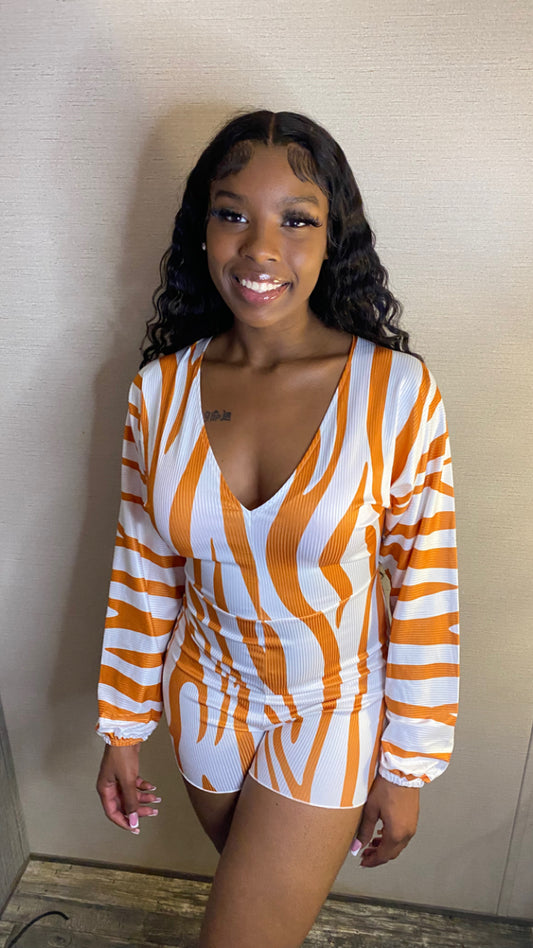 Golden Stripe Romper