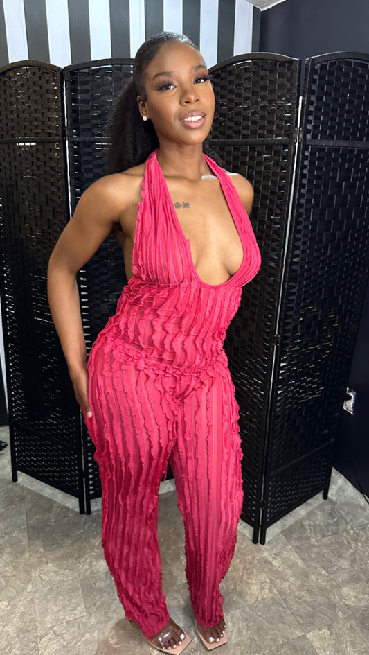Halter Wave Jumpsuit