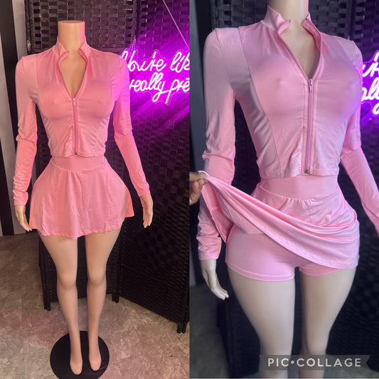 Pink LuLu 2pc Skort Set