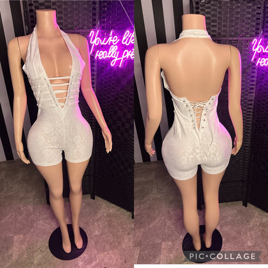 White Lace Romper