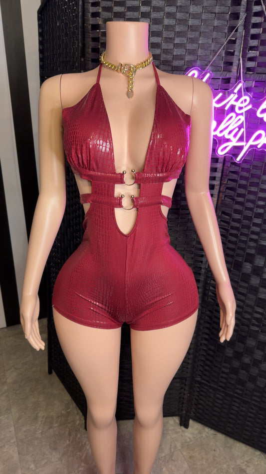 Maroon Romper