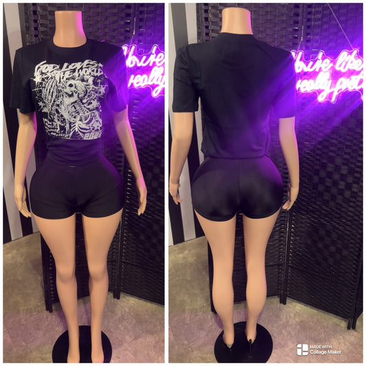 2pc Black/White Set