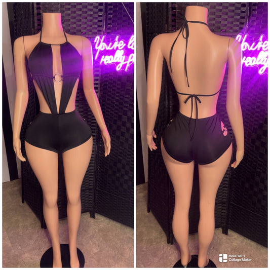 Black Revealing Romper
