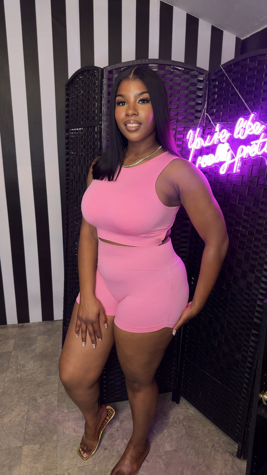 Pink 2pc Yoga Set