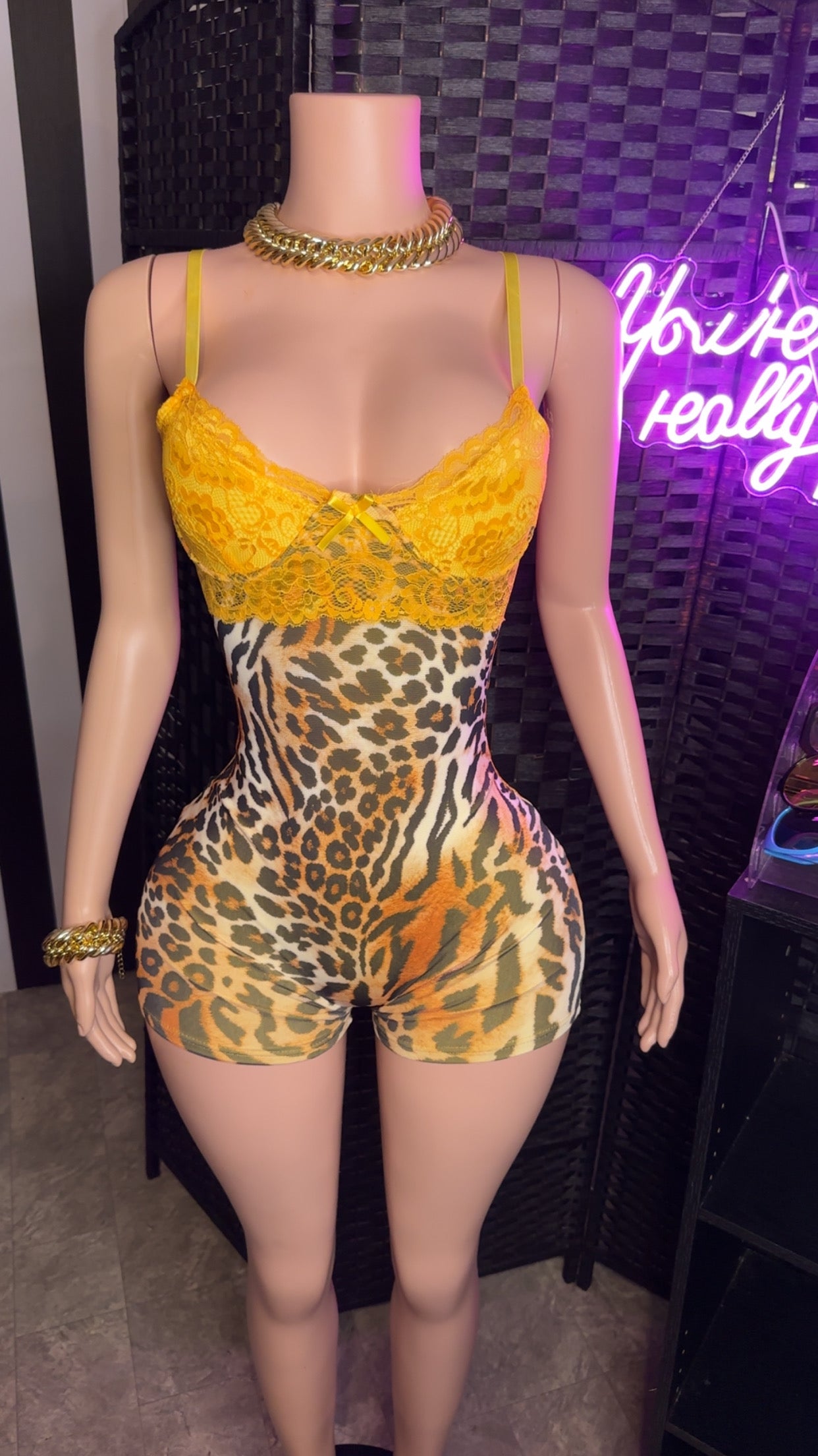 Leopard Bralette Romper